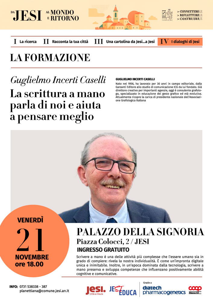 Incontro con Guglielmo Caselli Locandina incontro 21 novembre con prof. Caselli