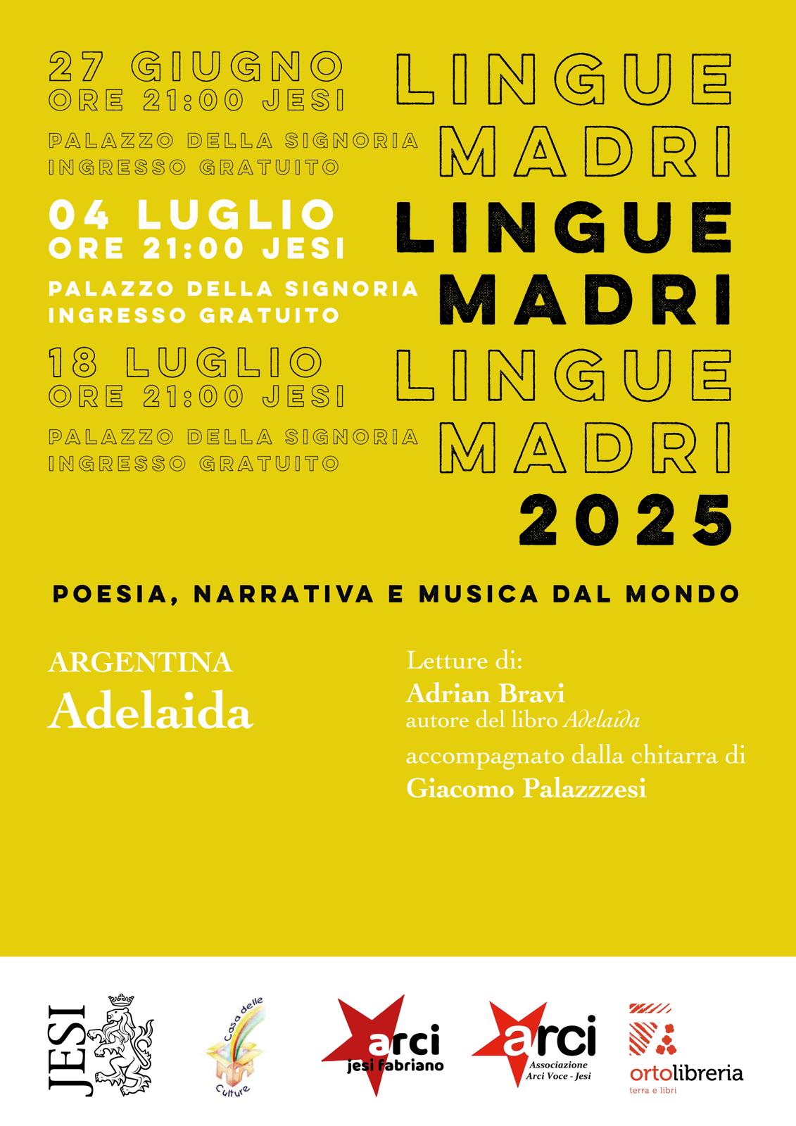 Lingue madri Locandina lingue madri 4 luglio